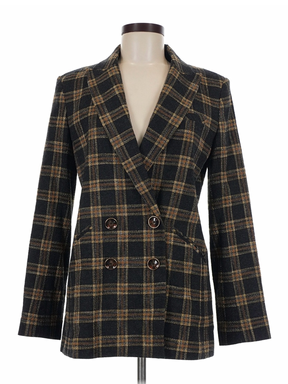 Veronica Beard Oria Dickey Jacket Black Natural Plaid NWT | Size 8
